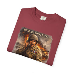 American Heroes Collection No 2 Graphic T-Shirt — “We're Not Going Back” Audie Murphy WWII
