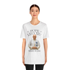 Pope Leo XIV New York Yankees Short Sleeve Tee - Made in USA