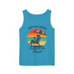 Beach Reader Unisex Tank Top | Summer Vibes | Lost In A Book | Perfect for Book Lovers, Beach Days, Vacations, Gifts, Relaxing Moments