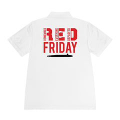 Remember Everyone Deployed RED Friday Submariner Men's White Sport Polo Shirt / See our matching T Shirts Coffee Mugs & Tote Bags