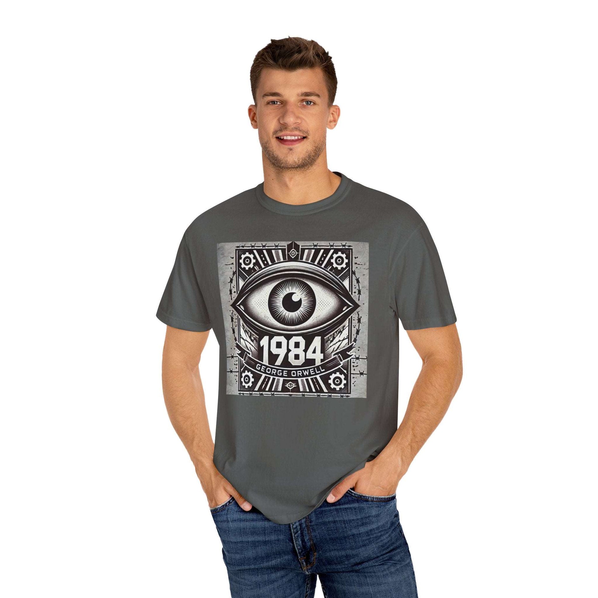 1984 Orwellian Graphic, Comfort Colors Soft Relaxed Fit Unisex Garment-Dyed T-shirt