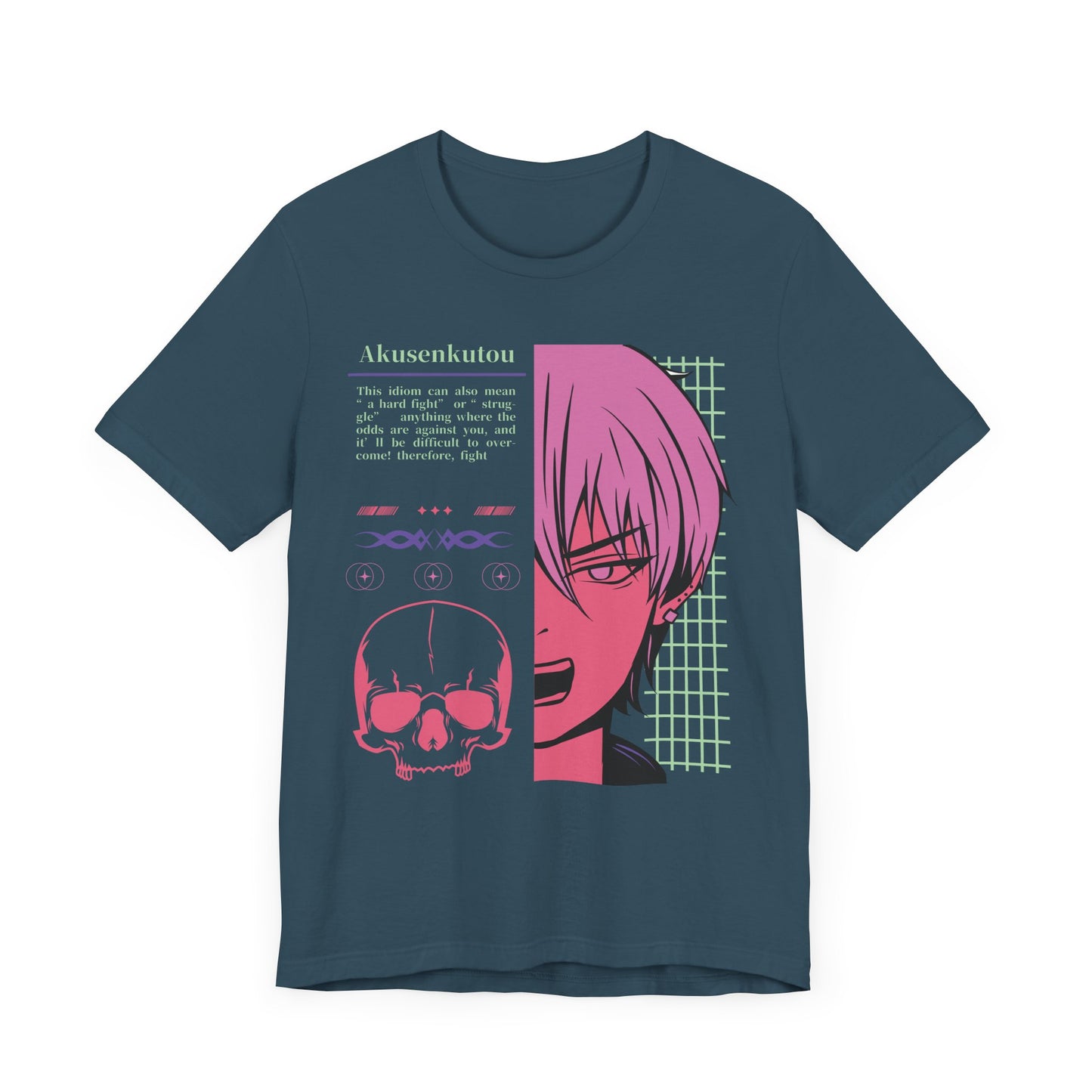 Anime Skull Art - Unisex Jersey Short Sleeve Tee