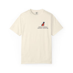 Front Logo Back Graphic Baldwin Harbor Animal Hospital "Who Let the Dogs Out?" Graphic Tee