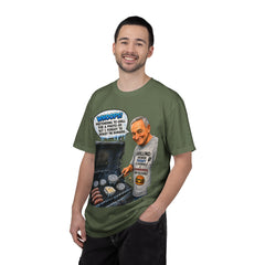 Grill Master Grandpa Funny BBQ T-Shirt — "Whoops! Pretending to Grill for a Photo" Graphic Tee