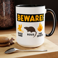 Funny Movie Mug, BEWARE! Quicksand R.O.U.S. Fire Spurts, Pop Culture, Princess Bride Mug, 80s Movie Classic, Unique Fan Gift, Cult Classic