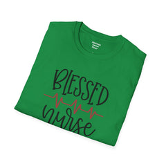 Blessed Nurse - Unisex Softstyle T-Shirt | Nurse Awareness, Medical Wear, Gift For Her, Scrubs Tee, Medical Staff Gift, Registered Nurse, RN