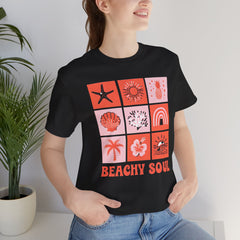 Beachy Soul Unisex Jersey Tee - Perfect Summer Vibes, Casual Wear, Gift for Beach Lovers, Vacation Outfit, Relaxed Style