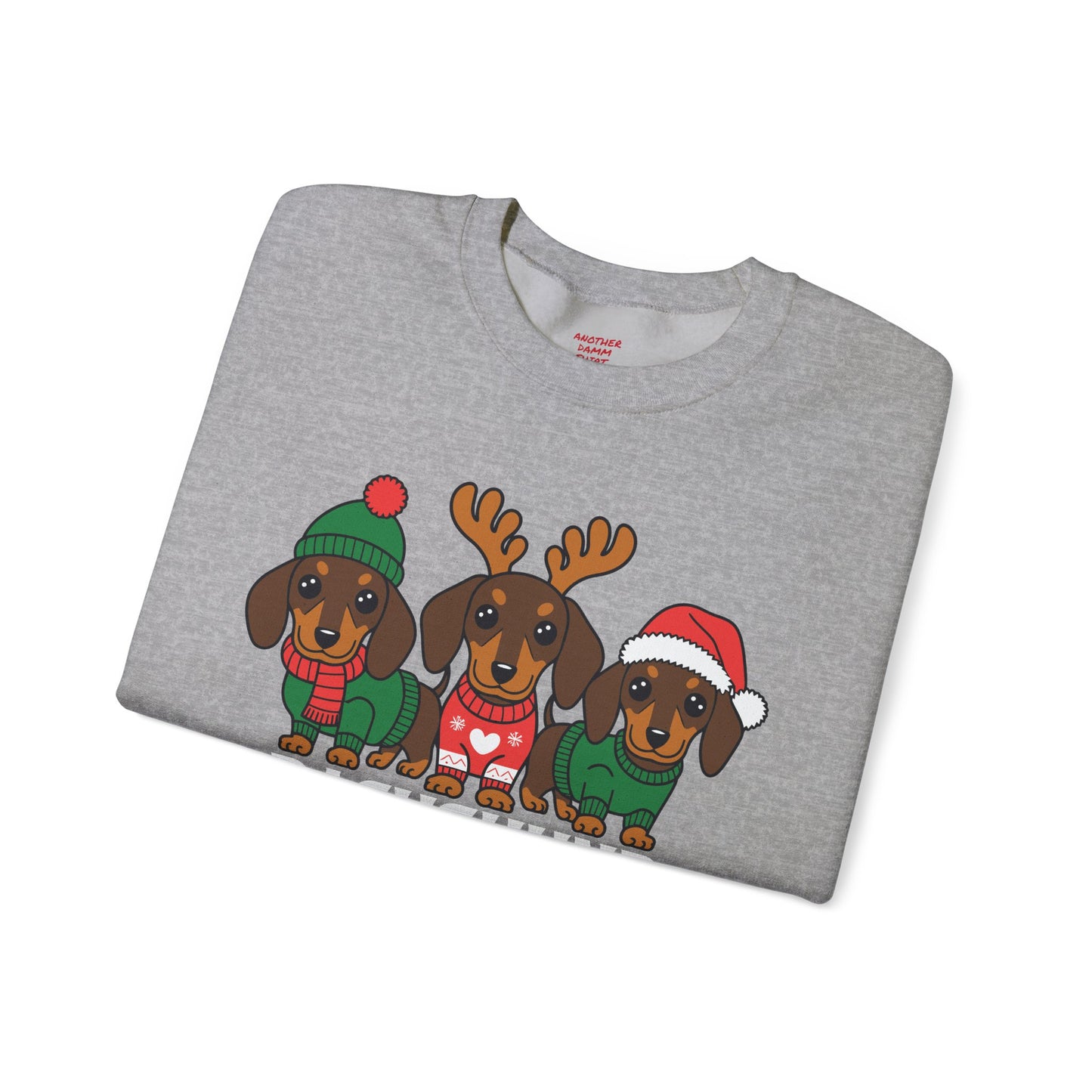 Dachshund Through The Snow - Unisex Heavy Blend™ Crewneck Sweatshirt