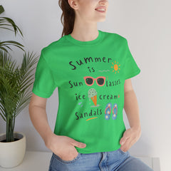 Summer Is — Graphic Tee (Sunglasses, Ice Cream & Sandals)