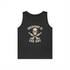 Fitness Tank Top - Skull Leg Amputee Gym Workout Shirt
