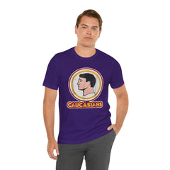 Graphic Tee - Funny Caucasians Satire Head Shot Unisex Jersey Short Sleeve Tee