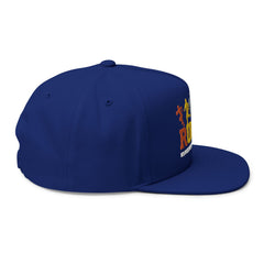 Rugby Players Embroidered Flat Bill Cap — Multicolor Team Sports Hat