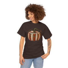 Autumn-Themed Pumpkin Book Tee, Cozy Fall Shirt, Halloween Apparel, Literary Gift, Unisex Comfortable T-Shirt