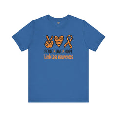 Limb Loss Awareness - Unisex Short Sleeve Tee,Amputee Awareness,Leg Amputee,Arm Amputee,Gift For Him,Gift For Her,Unique Amputee Gift
