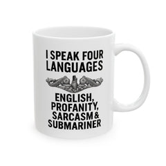 Submarine Funny Language Lover's Ceramic Mug | Perfect Gift for Linguists, Veterans, Writers, Teachers, Coffee Lovers, Gift for Holidays