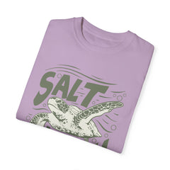 Sea Turtle, Salt And Sea -  Graphic Unisex Garment-Dyed T-shirt