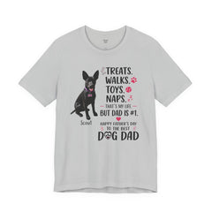 Personalized Dog Dad T‑Shirt — "Treats. Walks. Toys. Naps." Father's Day Gift