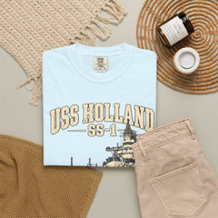 USS Holland SS-1 Submarine Vintage Graphic T-Shirt — Navy History Tee