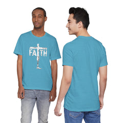 Faith Cross Prosthetic Leg T‑Shirt — Amputee Inspirational Christian Tee