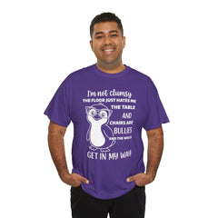 Clumsy Funny Penguin Graphic Tee | Unisex Heavy Cotton Tee | Great Gift for Animal Lovers, Birthdays, Casual Wear, Humorous Gifts, Everyday Style