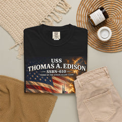 USS Thomas A Edison SSBN-610 Submarine T-Shirt — Forty One for Freedom Patriotic Crew Tee