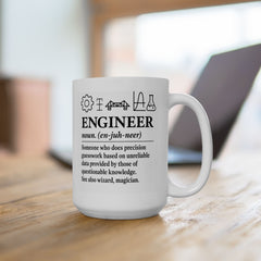 Engineer Definition Ceramic Mug — Funny STEM Gifts for Engineers (11oz, 15oz)