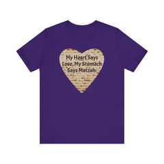 Funny Matzah Heart Quote For Passover Unisex Tee