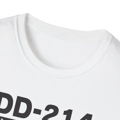 DD-214 Alumni with American Flag  Unisex Softstyle T-Shirt