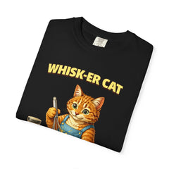 Whisker Cat Baking T-Shirt — Cute Cat Chef Graphic Tee
