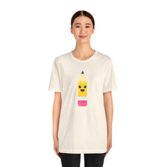 Emoji TEACHER PENCIL- Graphic Unisex Jersey Short Sleeve Tee