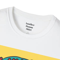 OH MY GOD Blonde Wearing Star Shaped Glasses Pop Art Girl Unisex Softstyle T Shirt