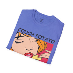 Couch Potato Pop Art Girl Unisex Softstyle T-Shirt