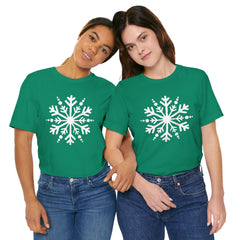 Let It Snow Galaxy Snowflake T-Shirt — Christmas Winter Starburst Tee