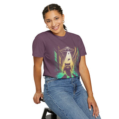 Raccoon UFO Funny Comfort Colors Graphic T-Shirt