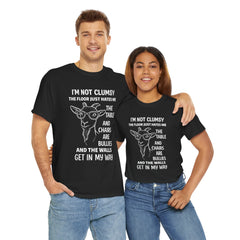 Clumsy Funny Goat Graphic Tee | Unisex Heavy Cotton Tee | Great Gift for Animal Lovers, Birthdays, Casual Wear, Humorous Gifts, Everyday Style