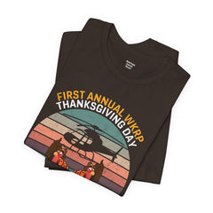 Thanksgiving Turkey Drop Unisex Tee - Vintage WKRP Design