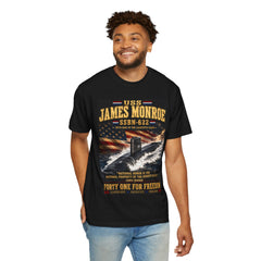 USS James Monroe SSBN-622 Submarine T-Shirt — Forty One For Freedom Patriotic Crew Tee