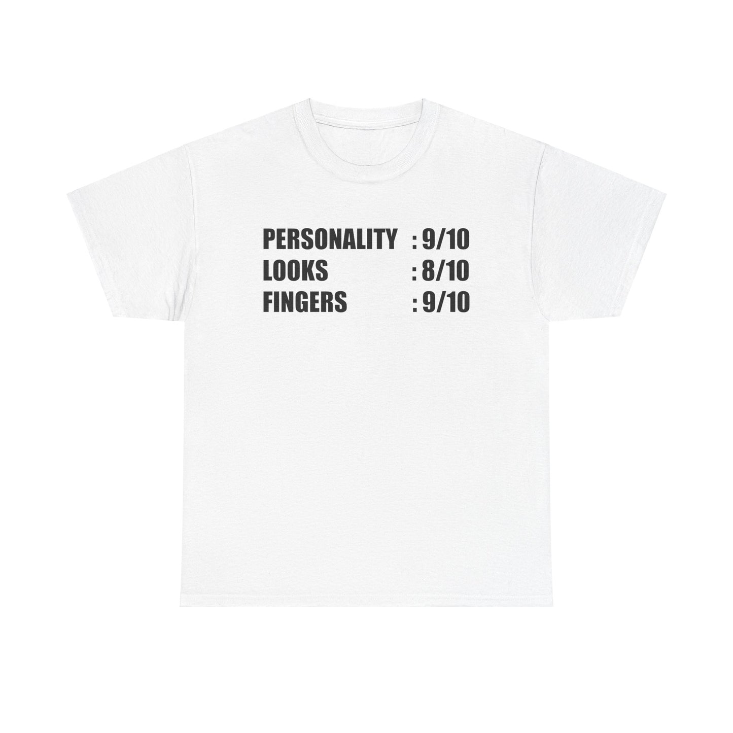 Personality, Looks, Fingers Count - Unisex Heavy Cotton Tee / Prosthetic Humor / One Leg / One Arm / Missing Fingers