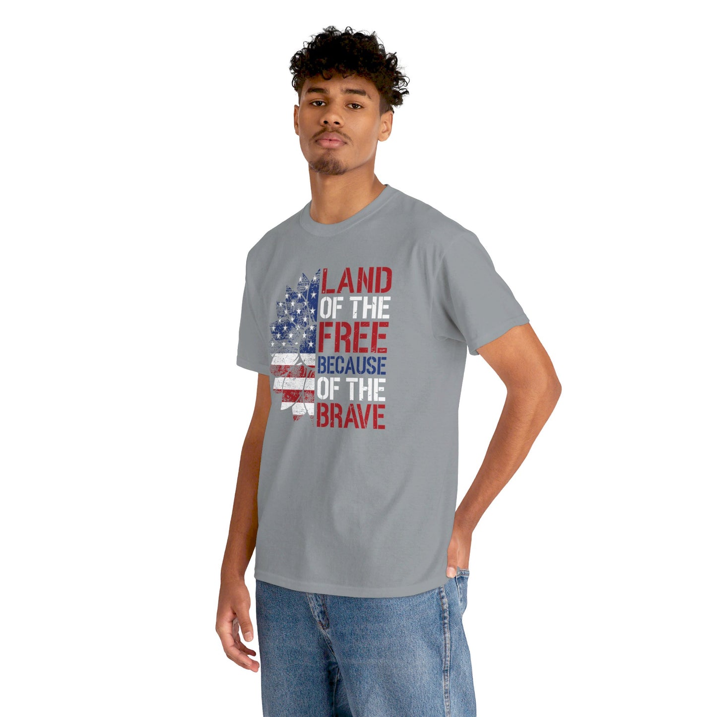 Land Of The Free Because Of The Brave - Unisex Cotton Tee