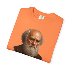 Darwin Coffee Funny T-Shirt — "Survival of the Fittest? I Barely Survive Coffee Shortages."
