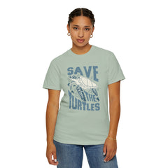 Sea Turtles, Save The Turtles -  Graphic Unisex Garment-Dyed T-shirt