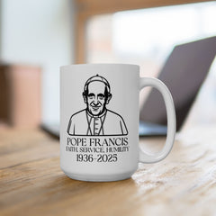 Pope Francis Ceramic Mug - Faith & Humility Design (11oz, 15oz)