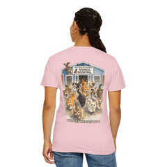 Lauren McGowan Front Logo Back Graphic Baldwin Harbor Animal Hospital "Who Let the Cats Out?" T Shirt