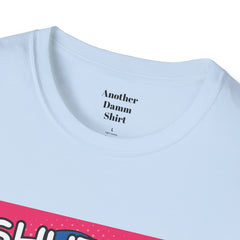 SHUT UP Pop Art Woman striking a Librarian pose Unisex Softstyle T Shirt