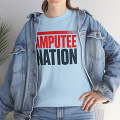 Amputee Nation Unisex Heavy Cotton Tee, Support Shirt, Gift for Amputees, Awareness Apparel, Casual Comfort Wear