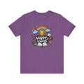 HAPPY 100 DAYS of SCHOOL - Unisex Short Sleeve Tee | Elementary School Holiday, Teacher Apparel, Kids Motivation, Days Checked Off, 100 Days