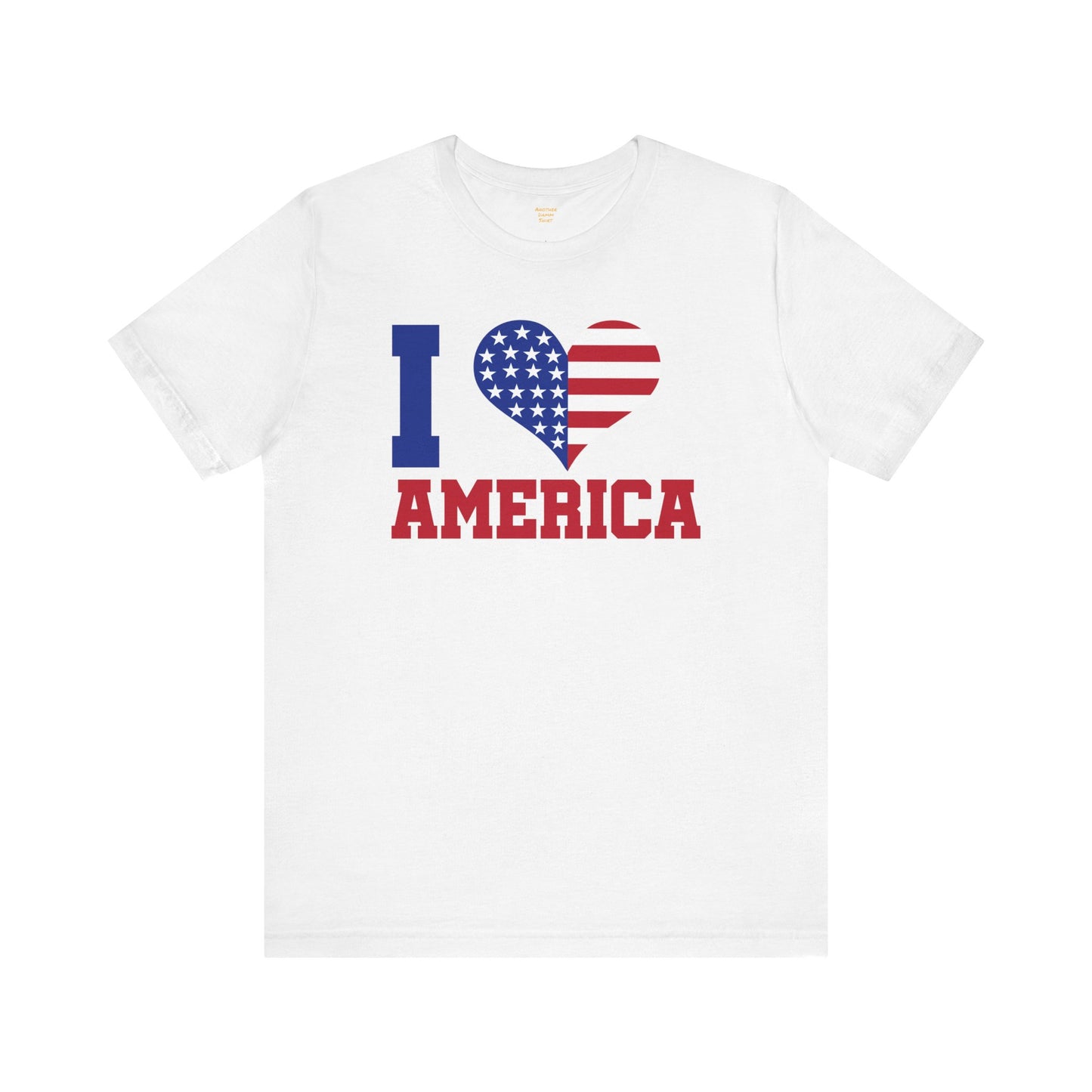 I Love America Heart Graphic, Unisex Jersey Short Sleeve Tee