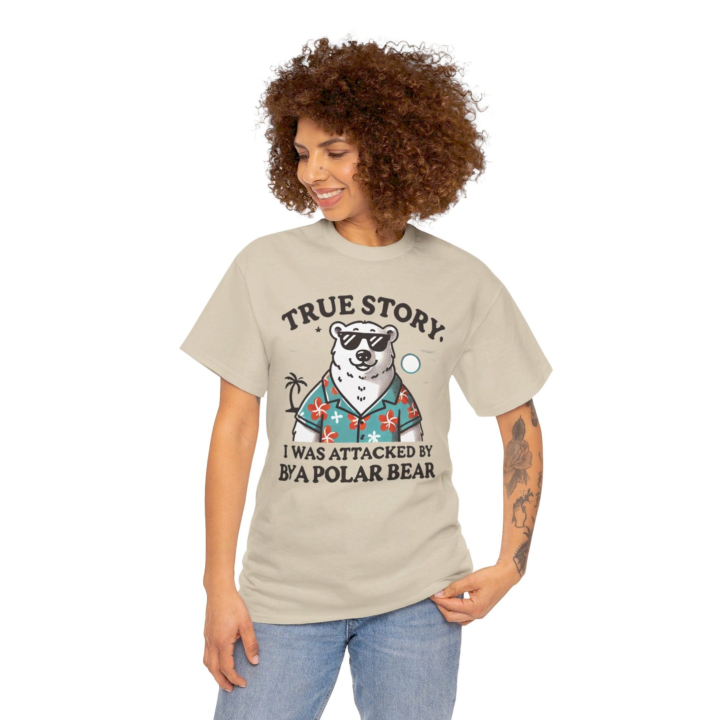 True Story I Was Attacked By A Polar Bear - Unisex Garment-Dyed T-shirt