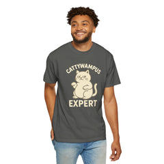 Cattywampus Expert T-Shirt | Funny Cat Tee, Gift for Cat Lovers, Cute Pet Shirt, Casual Wear, Unisex Apparel