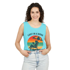 Beach Reader Unisex Tank Top | Summer Vibes | Lost In A Book | Perfect for Book Lovers, Beach Days, Vacations, Gifts, Relaxing Moments